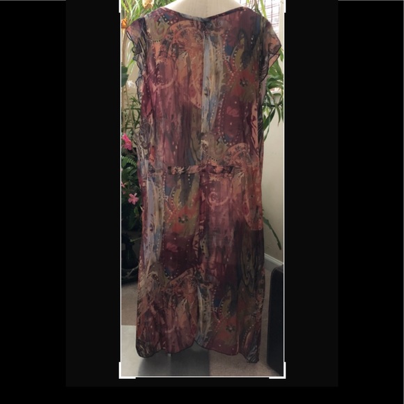 Martine Samoun Creation Silky Dress Tunic Overlay - Picture 2 of 7
